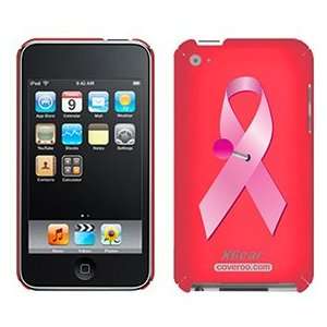 Pink Ribbon Pin on iPod Touch 4G XGear Shell Case 