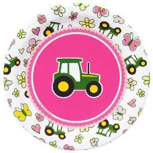    John Deere Pink Dessert Plates (8) Party Supplies Toys & Games