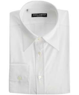 Dolce & Gabbana white pointed collar dress shirt   