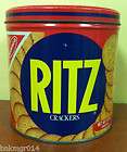Vintage 1982 Ritz Cracker Metal Cracker Keeper Tin