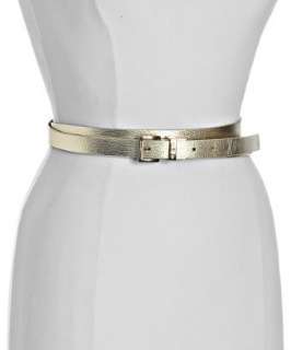 MICHAEL Michael Kors gold and luggage reversible double wrap belt 