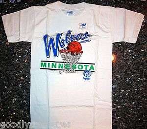 Vintage Salem Screen NBA Basketball T shirt Minnesota Timberwolves Old 