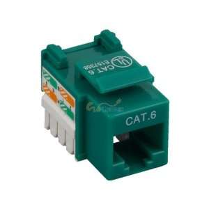   RJ45 UTP 110 Type Punch Down Keystone Jack Green Color Electronics