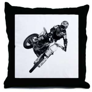  Dirt bike High Flying Sports Throw Pillow by  
