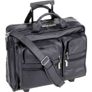  Black Solo Leather 15.6 Rolling Laptop Case Clothing