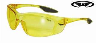 Forerunner Yellow Night Driving Lens Safety Glasses Motorcycle Z87.1 