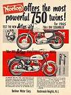 1965 Norton Atlas 750 Road Sports Motorcycle Original Color Ad