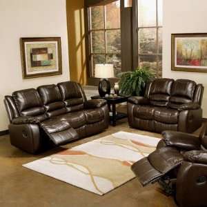  Providence Reclining Leather Sofa and Loveseat Set in Dark 
