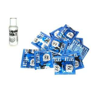 Atlas Premium Latex Condoms Lubricated 108 condoms Liquid Silk 