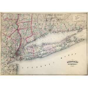  Asher & Adams New York & Vicinity Mapmaker Asher & Adams 
