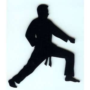   : Black Silhouette Martial Arts Man Laser Cut: Arts, Crafts & Sewing