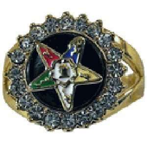  W 51 Eastern Star Mason Masonic Ladies Ring 18kt Gold 
