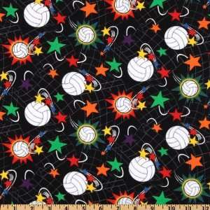  44 Wide Volleyball Black Fabric By The Yard Arts 