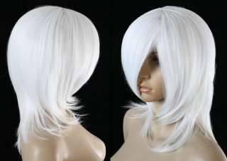 Cosplay Short WHITE Wig Z59 HEAT RESISTANT  