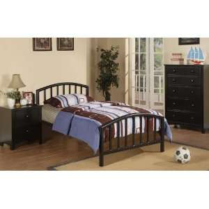    Contemporary Modern Black Metal Kids Twin Size Bed