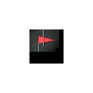   Atv Red Pennet 5/16 Pole Safety Flag with Mounting Bolt Automotive