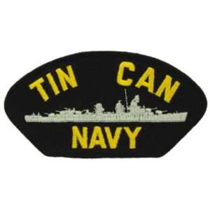  U.S. Navy Tin Can Navy Hat Patch 2 3/4 x 5 1/4 Patio 