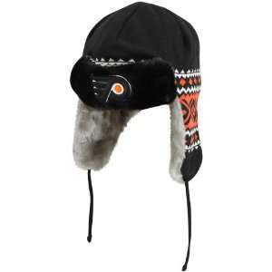   Flyers Black New Era Team Trapper Trooper Hat