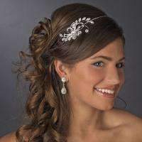   Rhinestone Silver Headband Bridal Tiara wedding 4 prom gown veil 9847s