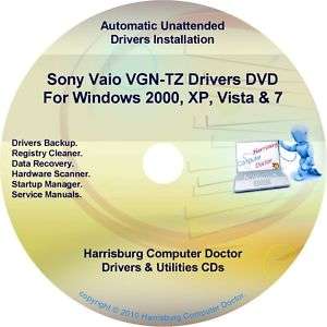 Sony Vaio VGN TZ Drivers Restore Recovery CD/DVD  