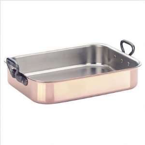   Quart Rectangular Roasting Pan with Cast Iron Handles Kitchen
