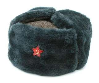 Russian Winter SOLDIER hat USHANKA NEW RED STAR L 58  