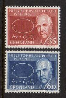 Greenland 1963 Science Physics Niels Bohr VF MNH (66 7)  