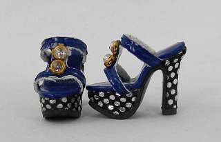 Sherry Blue Shoes/Sandals for 12 Fashion Royalty/Silksone/Barbie doll 