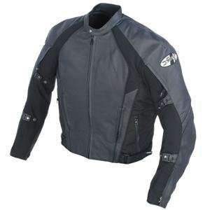  Joe Rocket Pro Street Leather Jacket   52/Black/Black 
