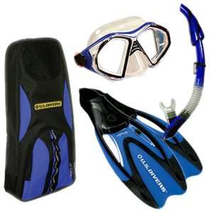  Snorkeling SET Snorkel Mask Fins W Bag All Sizes