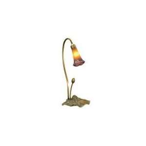  Amber & Purple Lily One Light Table Lamp 16 H Meyda 12460 