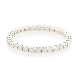  Tiffany & Co 2.2mm Shared Prong Platinum Diamond Wedding Band Ring 