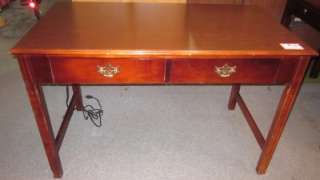 Two Drawer Writing Table with built in surge protector.  