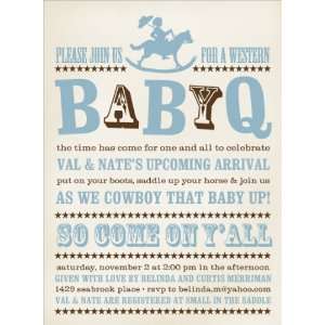  Small in the Saddle Boy Baby Shower Invitations 