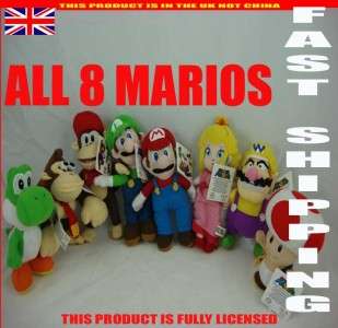   COLLECTION 9 22cm apr Super Mario Nintendo Licensed Soft Toy Plush