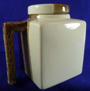 Pier 1 Tri Color Teapot Tea Pot Lid Cup Set Stoneware  
