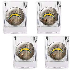   Diego Chargers NFL Open Field 4pc Square Shot Glass Set: Everything