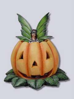 Amy Brown Trick or Treat Fairy Statue Figurine Pumpkin Faery Halloween 
