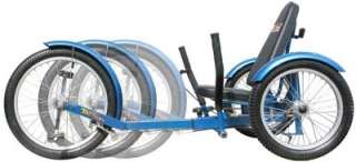 BLUE ADULT 3 WHEELER LOW RIDER BICYCLE BIKE TRICYCLE  