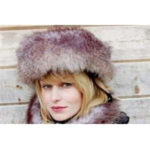    Luxurious Womens Faux Wolf Fur Ski Helmet Cover