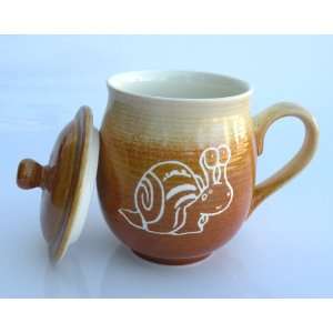  Snail Mug, Coffee Mug,100% Handcrafted Pottery Coffee Mug 