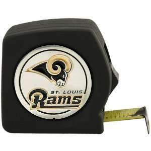    St. Louis Rams Black Team Logo 25ft Tape Measure