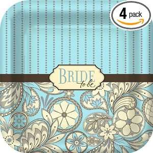  Bride to Be 10 Inch Square Paper Plates (8 Pack): Health 