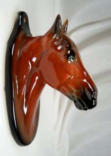 Vintage Pottery Wall Pocket Vase HORSE  