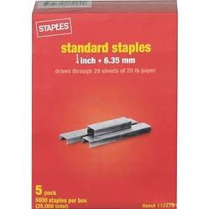    Standard Staples, 1/4, 5 Pack, 25,000/Pk