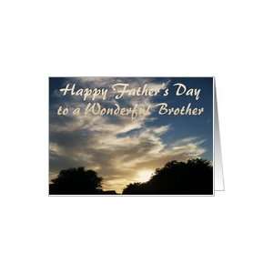  Fathers Day Brother, sunrise over trees Card Health 