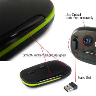 4G USB Wireless Blue Optical Mouse Mice nano receiver  