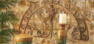 FRENCH TUSCAN SCROLL Indoor Outdoor WALL DECOR GRILLE  