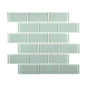 Glass Tile   Crystalized Glass Blend Series Arctic Ice Subway Glass 