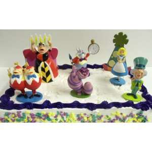 Hard to Find, Unique, Alice In Wonderland 8 Piece Birthday Cake Topper 